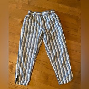 Madewell linen/cotton pull on pants xs